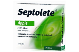 Septolete Apple, 18 comprimate, Krka