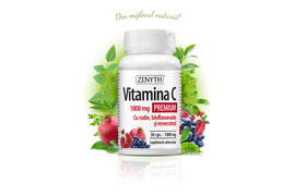 Vitamina C Premium cu rodie, 1000 mg, 30 cpsule, Zenyth Pharmaceuticals