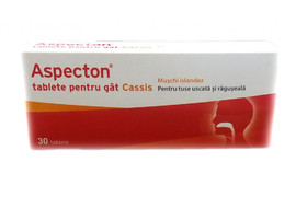 Tablete pentru gat Aspecton Cassis, 30 tablete, Krewel Meuselbach 