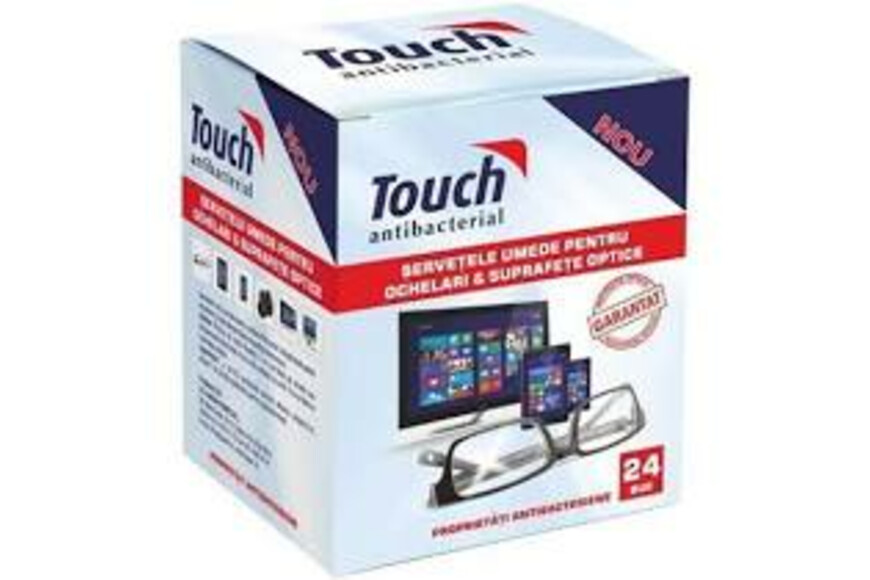 Servetele umede pentru ochelari si suprafete optice, 24 bucati, Touch