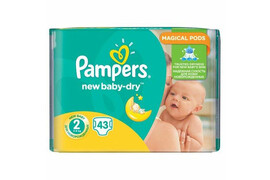Scutece Pampers New Baby First Pack Pack 2 Mini, 3-6kg, 43 bucati