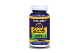Calciu Organic cu alga calcaroasa, 60 capsule, Herbagetica 