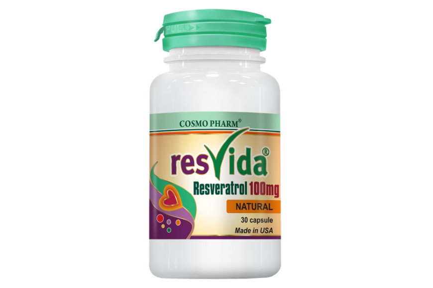 Resvida Resveratrol 100mg, 30 capsule, Cosmopharm 