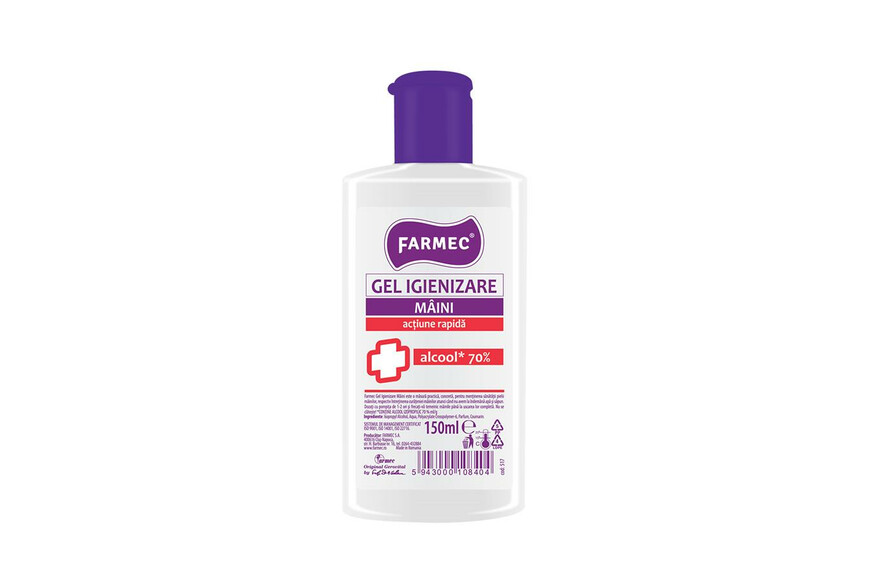 Gel Igienizare Mâini Alcool 70%, 150 ml, Farmec